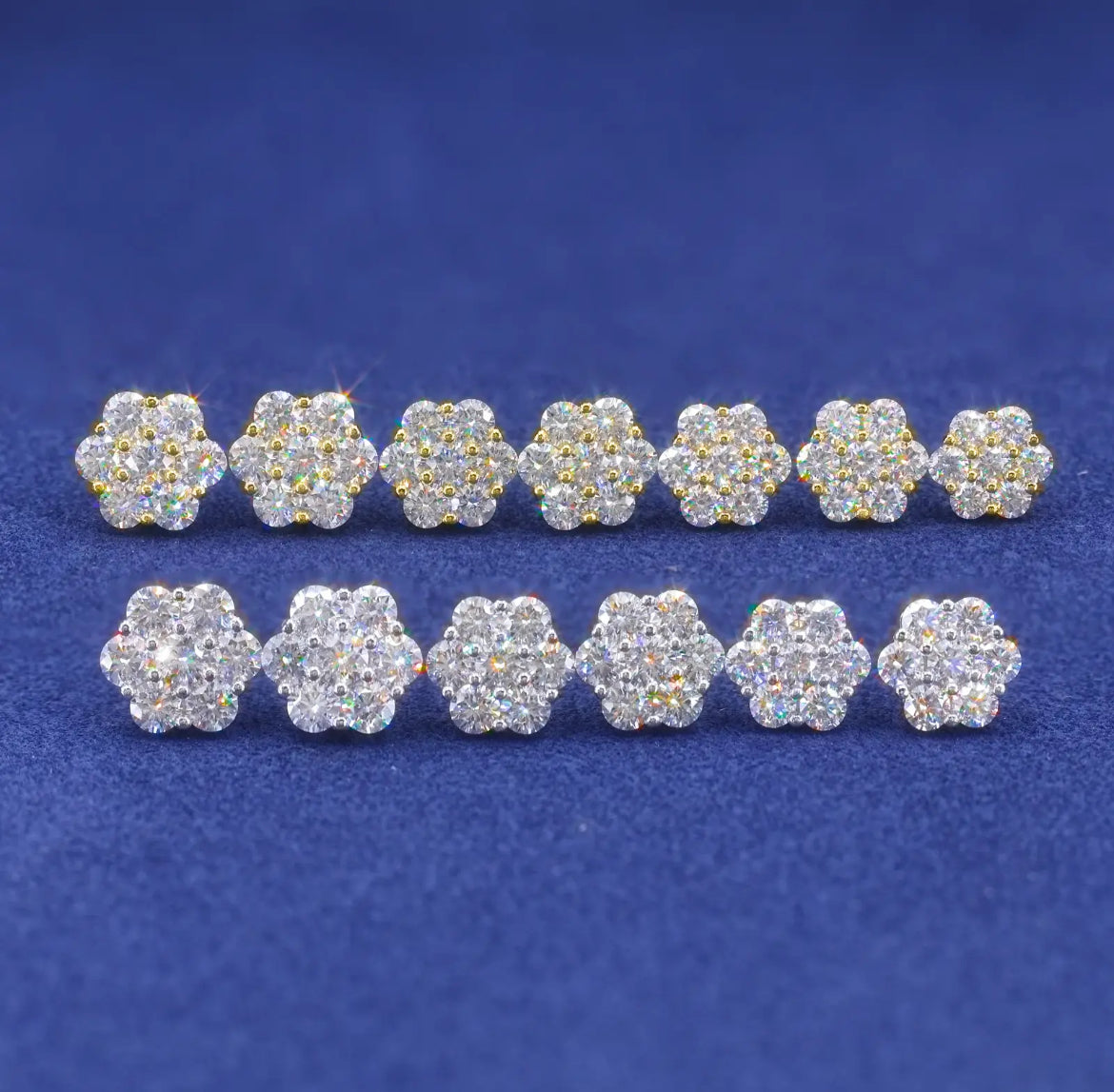 BOUCLES D'OREILLES 8 PIERRES