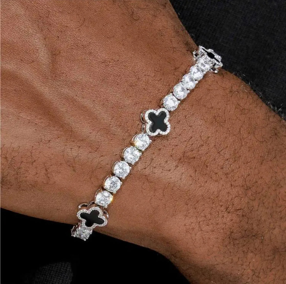 BRACELET TENNIS 4 FEUILLES