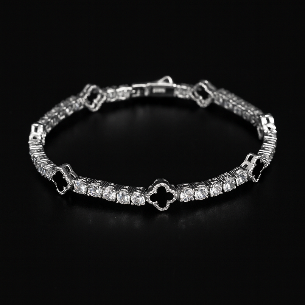 BRACELET TENNIS 4 FEUILLES
