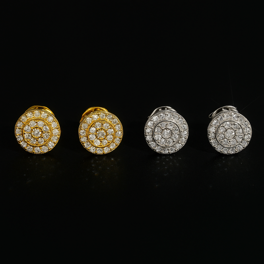 BOUCLES D'OREILLES PAVÉES 14K