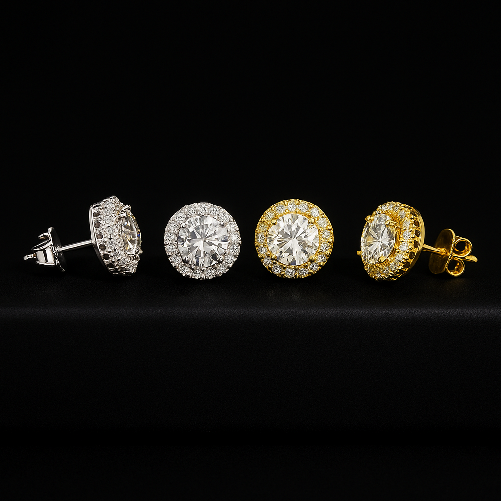 BOUCLES D'OREILLES HALO 14K