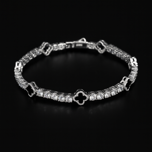 BRACELET TENNIS 4 FEUILLES