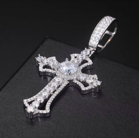 PENDENTIF CROIX GLACÉ